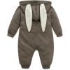 image:imageSimplee kids Animal Bunny Baby Easter Romper Long Ear Rabbit Hoodie Romper Jumpsuit with Zipper11coffee