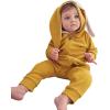 image:imageSimplee kids Animal Bunny Baby Easter Romper Long Ear Rabbit Hoodie Romper Jumpsuit with Zipper6yellow