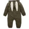 image:imageSimplee kids Animal Bunny Baby Easter Romper Long Ear Rabbit Hoodie Romper Jumpsuit with Zipper7army Green