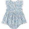 image:imageSimplee kids Baby Girls Romper Sleeveless Summer Outfits Rompers baby rompers girl Floral Pattern Button One Piece OutfitDiamond Blue Floral