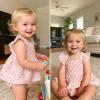 image:imageSimplee kids Baby Girls Romper Sleeveless Summer Outfits Rompers baby rompers girl Floral Pattern Button One Piece OutfitDiamond Pink Floral