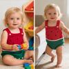 image:imageSimplee kids Baby Girls Sunflower Knit Rompers Knit Clothes for Newborn Baby GirlsAwatermelon Red