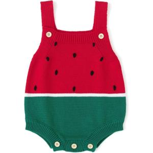 image:imageSimplee kids Baby Girls Sunflower Knit Rompers Knit Clothes for Newborn Baby GirlsAwatermelon Red