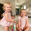 image:imageSimplee kids Baby Girls Romper Sleeveless Summer Outfits Rompers Pink Floral Pattern for 03 Months