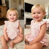 image:imageSimplee kids Baby Girls Romper Sleeveless Summer Outfits Rompers Pink Floral Pattern for 1218 Months