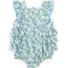 image:imageSimplee kids Baby Girls Romper Sleeveless Summer Outfits Rompers with Blue Floral Pattern for 03 Months