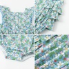image:imageSimplee kids Baby Girls Romper Sleeveless Summer Outfits Rompers with Blue Floral Pattern for 612 Months