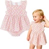 image:imageSimplee kids Baby Girls Romper Sleeveless Summer Outfits Rompers Pink Floral Pattern for 612 Months