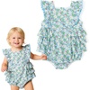 image:imageSimplee kids Baby Girls Romper Sleeveless Summer Outfits Rompers with Blue Floral Pattern for 612 Months