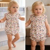 image:imageSimplee kids Baby Girl Floral Romper Summer Short Sleeve Ruffled Infant Romper for 324 MonthsFloral Plant
