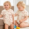 image:imageSimplee kids Baby Girl Floral Romper Summer Short Sleeve Ruffled Infant Romper for 324 MonthsPink Rose