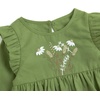 image:imageSimplee kids Baby Girls Linen Handmade Jumpsuit Summer Long Sleeve Jumpsuit Newborn BabyBcolive Green