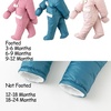 image:imageSimplee kids Baby Infant Boys Girls Snowsuit Winter Hooded Footed Warm Jumpsuit Outerwear with Gloves for 324 MonthsLake Blue