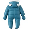 image:imageSimplee kids Baby Infant Boys Girls Snowsuit Winter Hooded Footed Warm Jumpsuit Outerwear with Gloves for 324 MonthsLake Blue