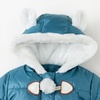 image:imageSimplee kids Baby Infant Boys Girls Snowsuit Winter Hooded Footed Warm Jumpsuit Outerwear with Gloves for 324 MonthsLake Blue