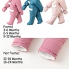 image:imageSimplee kids Baby Infant Boys Girls Snowsuit Winter Hooded Footed Warm Jumpsuit Outerwear with Gloves for 324 MonthsLake Pink