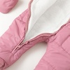 image:imageSimplee kids Baby Infant Boys Girls Snowsuit Winter Hooded Footed Warm Jumpsuit Outerwear with Gloves for 324 MonthsLake Pink