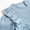 image:imageSimplee kids Baby Girl Romper Long Sleeve Ruffle Fall Spring Outfits 03TAblue