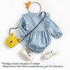 image:imageSimplee kids Baby Girl Romper Long Sleeve Ruffle Fall Spring Outfits 03TAblue