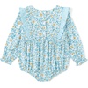 image:imageSimplee kids Baby Girl Romper Long Sleeve Ruffle Fall Spring Outfits 03TAbluefloral
