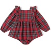 image:imageSimplee kids Baby Girl Romper Long Sleeve Ruffle Fall Spring Outfits 03TAplaidred
