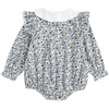 image:imageSimplee kids Baby Girl Romper Long Sleeve Ruffle Fall Spring Outfits 03TBlue Grey