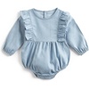 image:imageSimplee kids Baby Girl Romper Long Sleeve Ruffle Fall Spring Outfits 03TAblue