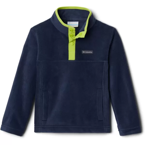 imageColumbia Baby Steens MTN 14 Snap Fleece PullOverCollegiate NavyBright Chartreuse