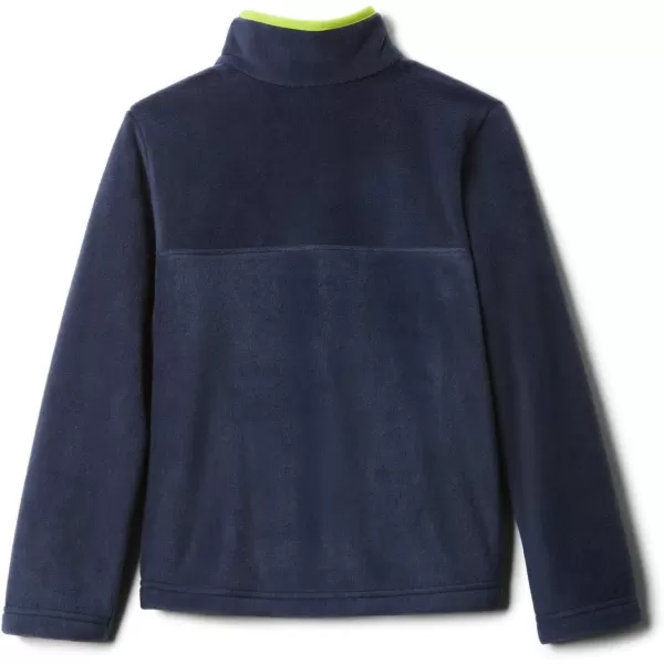 imageColumbia Baby Steens MTN 14 Snap Fleece PullOverCollegiate NavyBright Chartreuse