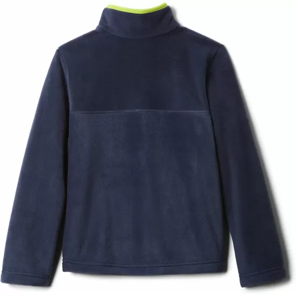 imageColumbia Baby Steens MTN 14 Snap Fleece PullOverCollegiate NavyBright Chartreuse