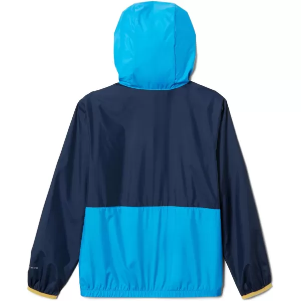 imageColumbia Boys Back Bowl Hooded WindbreakerCollegiate NavyCompass BlueGolden Nugget