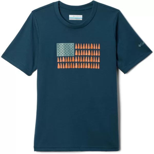 imageColumbia Boys La Poudre Pass Short Sleeve TeeNight Wave  Patriotic Pines