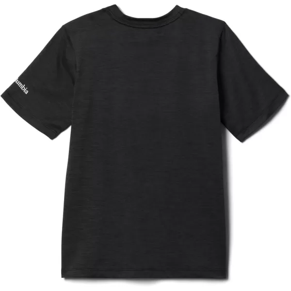 imageColumbia Boys Mount Echo Short Sleeve Graphic ShirtBlack Heather Csc Peaks