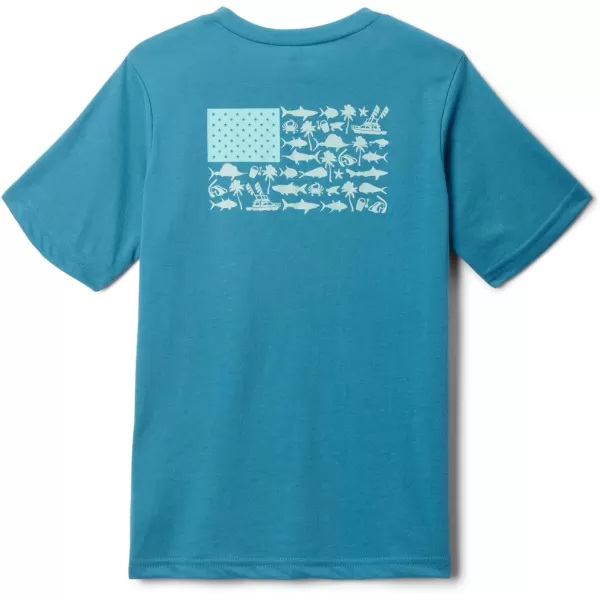 imageColumbia Boys PFG Short Sleeve Graphic TeeCanyon BluePfg Boys Fish Flag Graphic
