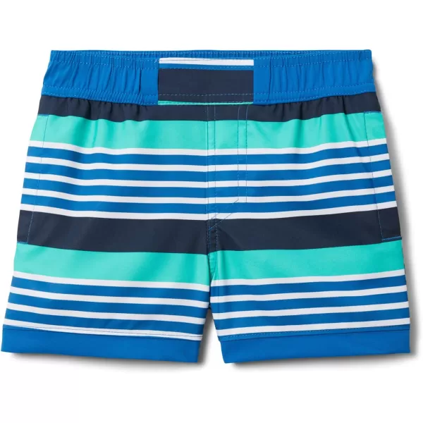 imageColumbia Boys Sandy Shores Boardshort MoistureWicking UV Sun ProtectionBright Indigo Milo Stripe