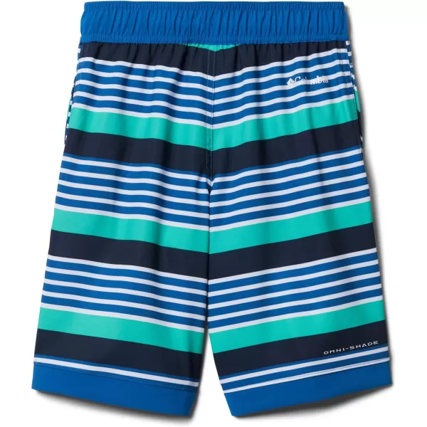imageColumbia Boys Sandy Shores Boardshort MoistureWicking UV Sun ProtectionBright Indigo Milo Stripe