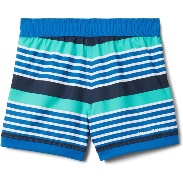 imageColumbia Boys Sandy Shores Boardshort MoistureWicking UV Sun ProtectionBright Indigo Milo Stripe