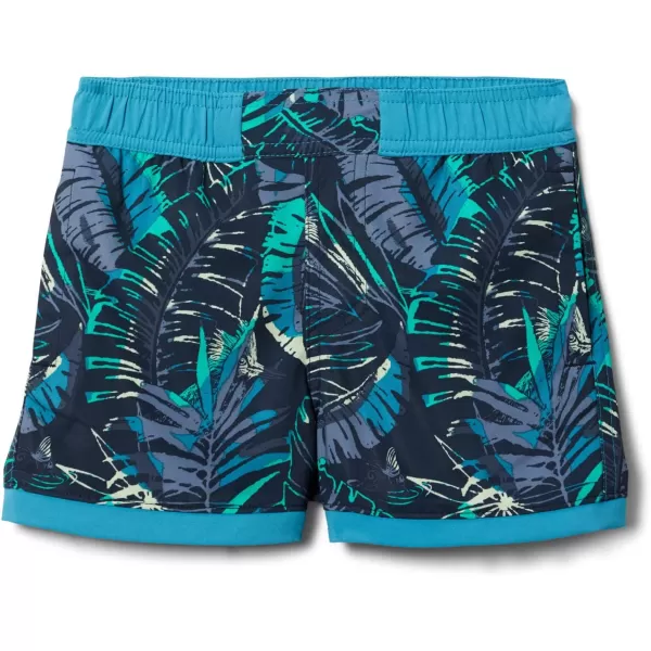 imageColumbia Boys Sandy Shores Boardshort MoistureWicking UV Sun ProtectionCollegiate Navy King Palms