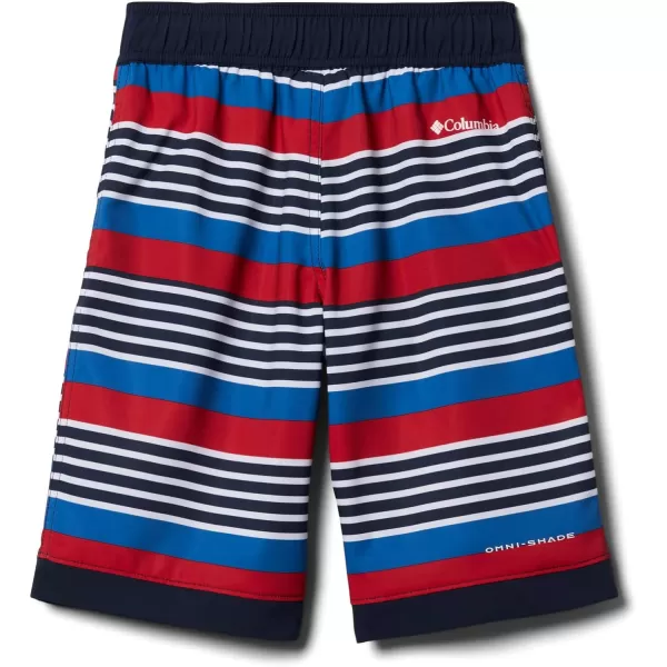 imageColumbia Boys Sandy Shores Boardshort MoistureWicking UV Sun ProtectionCollegiate Navy Milo Stripe