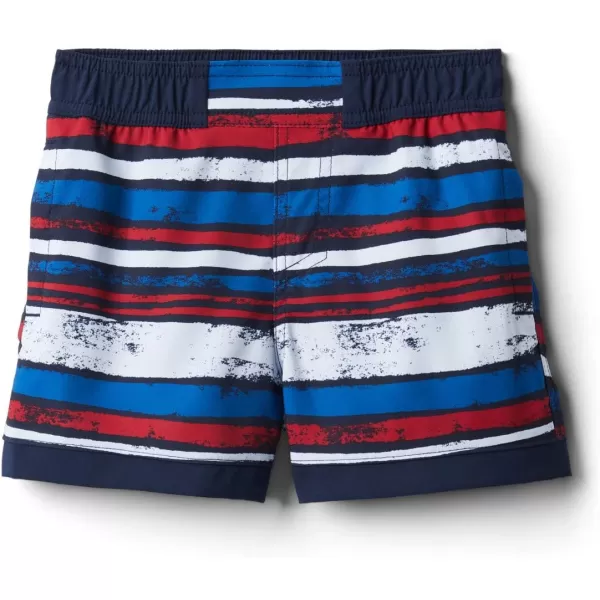 imageColumbia Boys Sandy Shores Boardshort MoistureWicking UV Sun ProtectionCollegiate Navy Texture Stripe