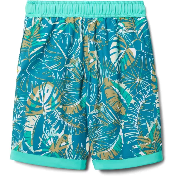 imageColumbia Boys Sandy Shores Boardshort MoistureWicking UV Sun ProtectionDeep Marine King Palms