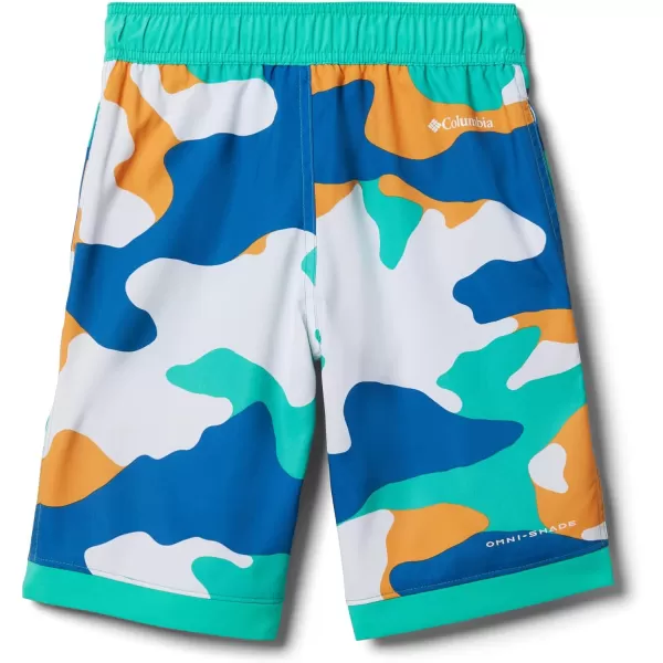 imageColumbia Boys Sandy Shores Boardshort MoistureWicking UV Sun ProtectionElectric Turquoise Mod Camo