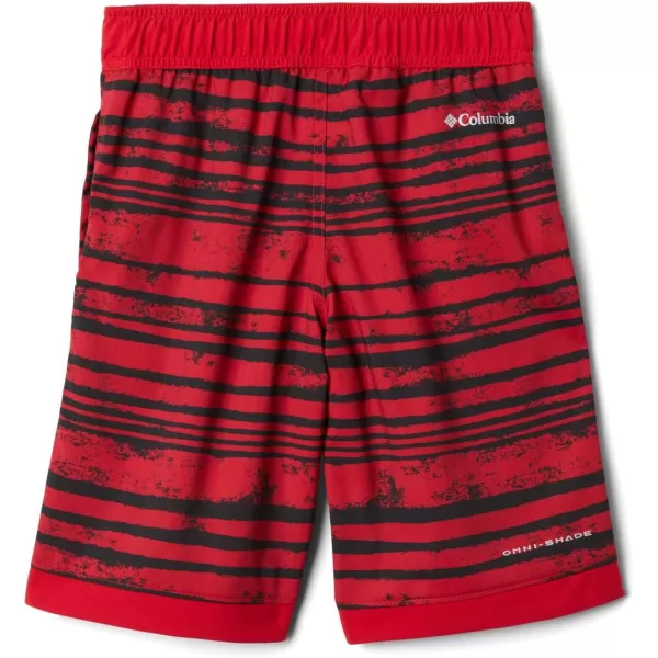 imageColumbia Boys Sandy Shores Boardshort MoistureWicking UV Sun ProtectionMountain Red Texture Stripe