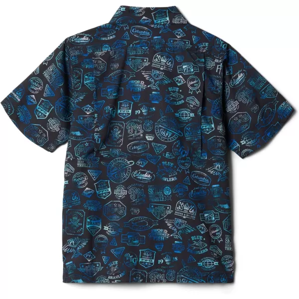 imageColumbia Boys Super Slack Tide Short Sleeve Camp ShirBlack Tye Dye Pfg