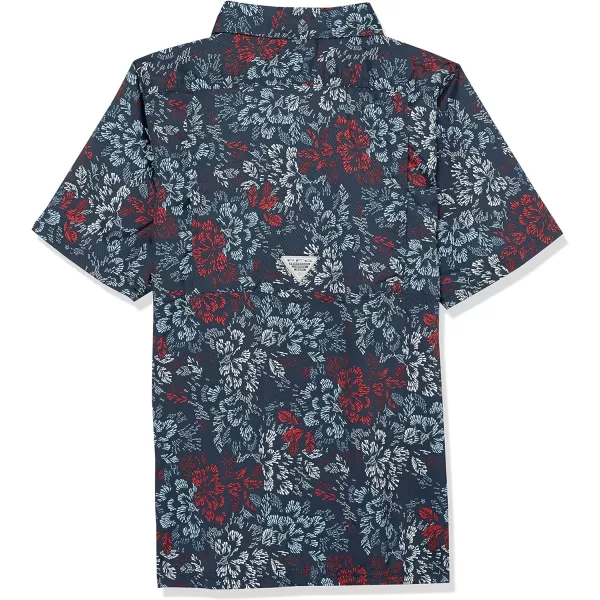 imageColumbia Boys Super Slack Tide Short Sleeve Camp ShirCollegiate Navy Deep Sea Dash