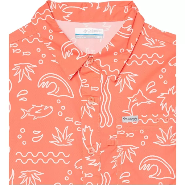 imageColumbia Boys Super Slack Tide Short Sleeve Camp ShirCorange Marlin Shores
