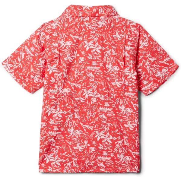 imageColumbia Boys Super Slack Tide Short Sleeve Camp ShirRed Hibiscus Kona