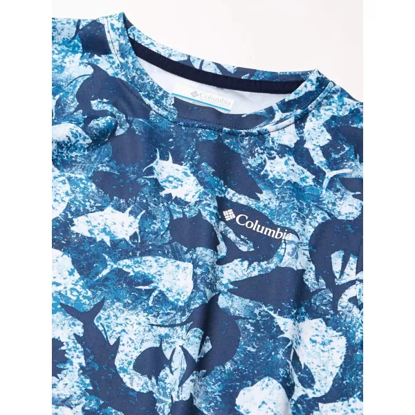 imageColumbia Boys Super Terminal Tackle Long SleeveCollegiate Navy Inside Out Camo