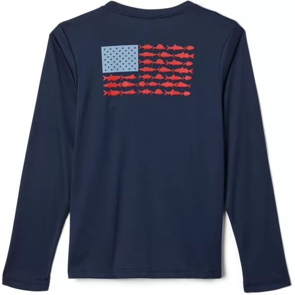imageColumbia Boys Terminal Tackle PFG Fish Flag Long SleeveCollegiate NavyRed Spark