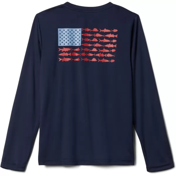 imageColumbia Boys Terminal Tackle PFG Fish Flag Long SleeveCollegiate NavyRed Spark